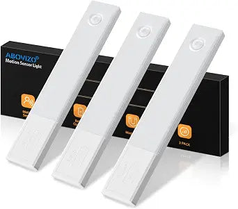 Abovizo 3 Pack Under Cabinet Lighting Wireless, AAA Battery Operated