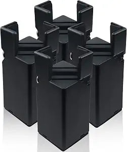 4Pcs Adjustable Furniture Risers 4In with Screw Clamp, Sturdy Desk Risers for Desk Legs, Bed Lifts Risers Heavy Duty, Table Risers for Chair Frame Width from 0.8-1.6in, Supports 4409lbs (4In)