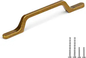 YAGU 10 Pack Top Antique Brass Kitchen Cabinet Pulls 3-3/4 Inch(96mm) Hole Center Solid Aged Bronze Dresser Drawer Handles Furniture Hardware for Cupboard Wardrobe Closet Vanity