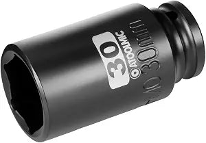 1/2 Inch Drive x 30mm Deep 6PT CR-MO Impact Socket for Removing Axle nut