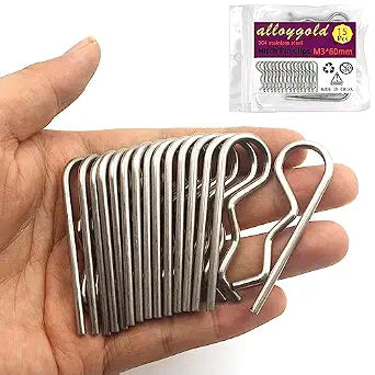 15Pcs Heavy Duty Hitch Pins Clip R Clips Cotter Pins, Stainless Steel Spring Retaining Wire Hair Pins Large for Trailer Tractors Mower Carts Truck Pin ClipStrong Spring Tension M3x60mm