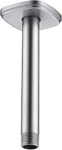 Straight Shower Arm, BSTIIU 8 Inch Round Ceiling Mounted Shower Extension Arm with Flange, Male NPT 1/2 Inch, Brushed Nickel