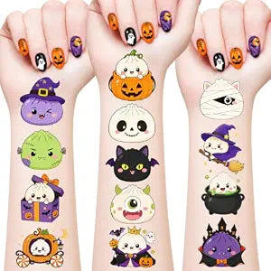 Halloween dumpling Temporary Tattoos Stickers, dumpling Birthday Party Favors Decorations Supplies Gifts for Kids Teens Adults Boys Girls Classroom Rewards