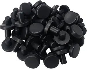 50PCS Silicone Plugs Rubber Hole Plugs 3/16" Rubber Stopper for Round Holes Waterproof Hole End Covers Soft Flexible Stopper Sealing Plugs Pipe Holes Black