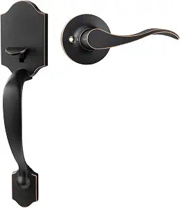 Goldenwarm Front Door Handle, Oil Rubbed Bronze Entry Door Handles