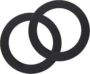 uxcell 2Pack Goof Rings, 4" ID 5.5" OD Steel Flat Goof Trim Ring Light Cover Plate Flush Mount Can Converter for Recessed Downlight Vent Ceiling Medallion Wall Hole Decor, Matte Black