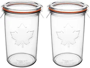 2 Pack Canning Jars Sourdough Starter,Wide Mouth Glass Storage Container