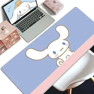 Kawaii Girly Cute Gaming Mouse Pads, Long Extended Desk Mat, Extra Large Girl Anime Mousepad Keyboard Pads for Work Game Office Home (cinnamll-3)