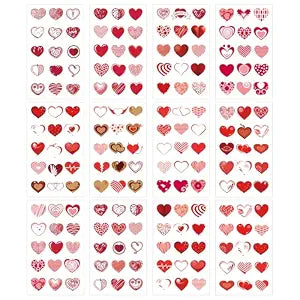 180 Pcs Red Heart Temporary Tattoos Valentine Day Body Stickers for Women