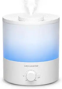 MEGAWISE 1.5L Cool Mist Humidifier, 24dB Quiet, Adjustable Mist