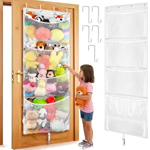 Over Door Stuffed Animal Storage, Hanging Plush Toy Organizer Holder