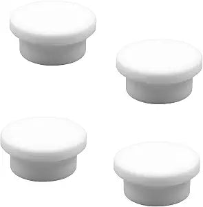 4 Pcs Sink Overflow Hole Cover for Kitchen Sink Hole Rubber Sink Overflow Cap for Bathroom Basin Kitchen Sink Hole Round Overflow Cover Bathroom Sink Overflow Hole Cover (White)