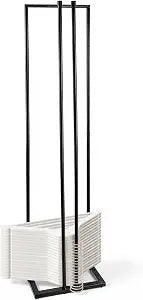 32 Inch Hanger Organizer, Metal Hanger Storage Stacker, Black