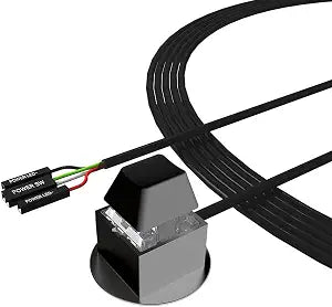 DKE Desktop Computer Power Switch Power Supply Control Adapter Cable 2M External PC Power Button ATX Desktop Computer Case Motherboard Switch On Off Power SW Cables, Black