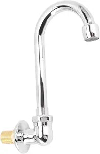 Foot Pedal Faucet, Stainless Steel G12 Thread Wall Mounted Knee Valve Basin Tap Valve Bathroom Basin Faucet Set for Hospital Medical Laboratory