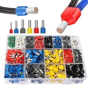 Lytool Wire Ferrules Kit 1200PCS Single &Double Ferrule Connectors 23-6 AWG