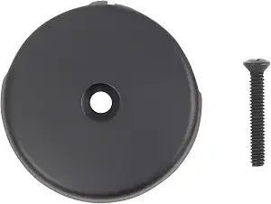SUPPLYGIANT 1-Hole Bathtub Overflow Faceplate Cover with Screw, Matte Black