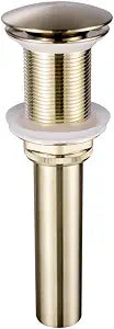 Topstar Bathroom Faucet Vessel Vanity Sink Pop Up Drains Stopper without Overflow Solid Metal Brushed Gold