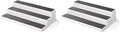 Copco 2555-0188 Non-Skid 3-Tier Spice Pantry Kitchen Cabinet Organizer, 15-Inch, White/Gray (Pack of 2)