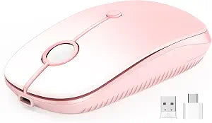VssoPlor Type C Wireless Mouse, USB C MacBook Wireless Mouse, Pink