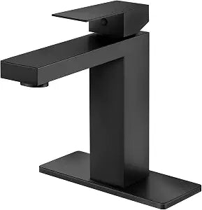 Matte Black Bathroom Faucet,Single Handle Vanity Sink Faucet