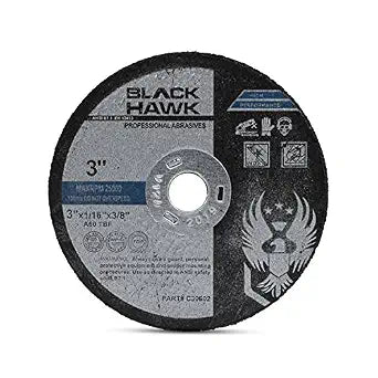 BHA 3 x 1/16 x 3/8 Cut Off Wheels for Die Grinders, Metal - 25 Pack