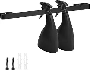 Harhana Spray Bottle Holder 14 Inches Slim Stainless-Steel Wall Mount Hanger for Spray Bottle