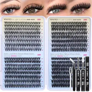 Lash Clusters Kit 640PCS Wispy Eyelash Clusters Kit Natural 30D 40D 50D 60D