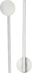 Restaurantware-Bar Lux 5 Inch Spoon Straws, 2 Food-Grade Reusable Cocktail Straws - Built-In Spoon, Dishwashable, Stainless Steel Cocktail Spoons, For Drinking And Stirring,