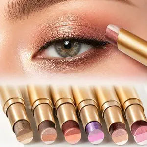 6 Color Dual-Ended Gradient Eyeshadow Stick, 3PCS Cream Shimmer Eye Shadow