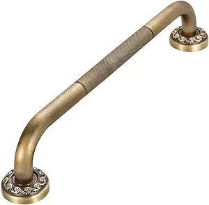 12 Inch Anti Slip Shower Safety Grab Bar, NEWRAIN Antique Brass Bathroom Grab Bar, Knurled Bathroom Balance Bar,Safety Hand Rail Support,Handicap Elderly Injury Senior Assist Bath Handle