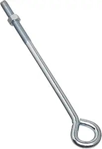 National Hardware Eye Bolt with Hex Nut, 1/2 in x 12 in, Steel, Zinc Plated
