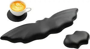 Goth Keyboard Wrist Rest - Soft Leather Halloween Bat Wrist Pad