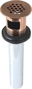Kingston KB500AC Grid Drain with Overflow, Antique Copper
