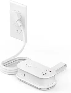 PHIXERO PhiPlug Travel Power Strip 7 in 1 45W GaN Flat Plug White