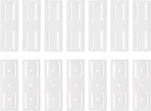 HARFINGTON 14pcs Adhesive Punch-Free Socket Holder, Power Strip Holder, Self-Adhesive Wall Mount Desk Socket Fixer for Remote Control, Router, White