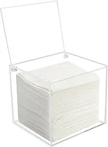 Disposable Face Towel Holder Storage Box Acrylic Facial Towels Container