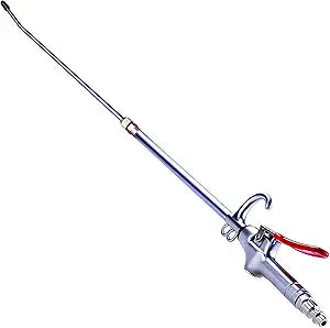 High Volume Industrial Air Blow Gun, 17-26 Inch Extensible Steel Nozzle