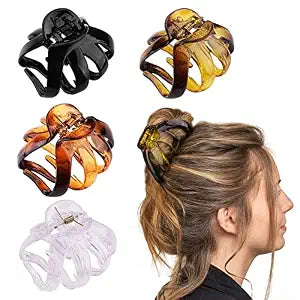 4PCS Extra Large Strong Hold Hair Clips for Thick and All Hair Types - 3.15" Jumbo Premium Octopus Claw Clips for Women and Girls