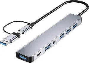BERLAT 7-in-1 USB C Hub Aluminum USB 3.0 for MacBook PC iPad