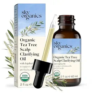Sky Organics Tea Tree Scalp Clarifying Oil 2 fl oz, USDA Organic