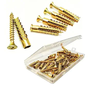 40 pcs Expansion Shield Anchors with Screws, Door Hinge Repair Kits