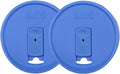 Mason Jar Drink Lid, Wide Mouth, Periwinkle, 2 Pack, BPA-Free