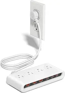 10-in-1 Power Strip with USB C Ports, 35W USB, 4 AC & 6 USB Ports