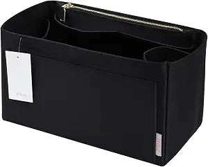 ZTUJO Purse Organizer Insert For Handbags, Silky Touching Bag Organizer Insert With Bottle Holder, Perfect for Speedy, Neverfull, Tote,ONTHEGO,Artsy,Handbag and More (X-Large, Silky Black)