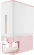 Lifewit Rice Container 28 Lbs, One-Press Dispenser with Measuring Cup