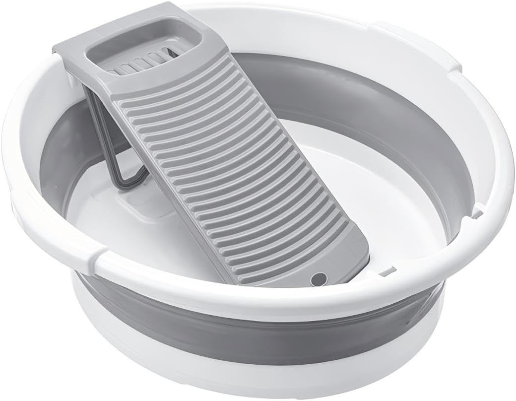 Large Collapsible Washboard Basin for Hand Washing Clothes