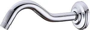 Chrome Shower Arm and Flange 8 Inch S Shape Gooseneck Head Pipe