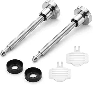 QWORK Tub Spout Diverter Repair Kit 2-Set Replacement  Metal Valve Stem, Gate and Cup Seal for Leaky Bathtub Faucet  Universal Repair Parts for Home Bathroom