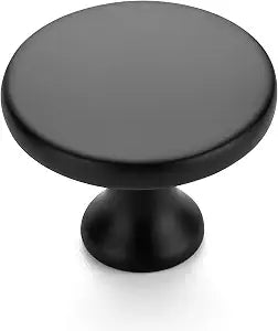Ravinte Matte Black Round Kitchen Cabinet Knobs Pulls 1-1/4 Inch 30 Pack